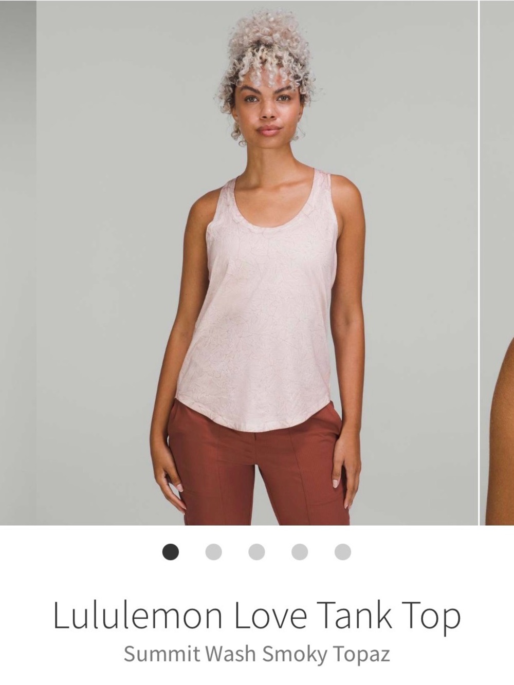 lululemon athletica women’s love tank summit wash Pima cotton blend exercise 12
